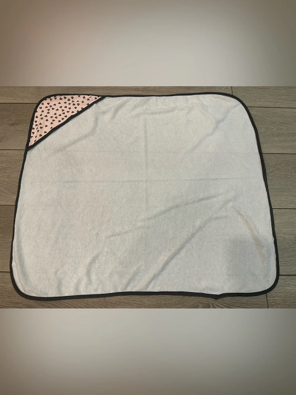 Baby Hooded Towel Trio - Pink, White & Gray